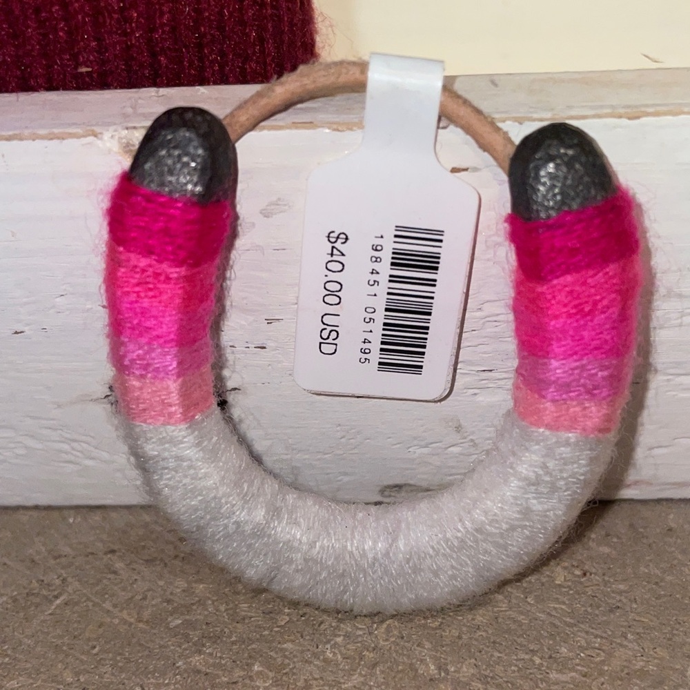 Free People mini yarned horseshoe ornament NWT